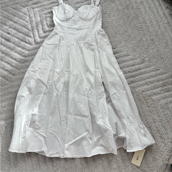 New! Women's White Summer Corsett Dress - Size Small - Picture 2 of 7